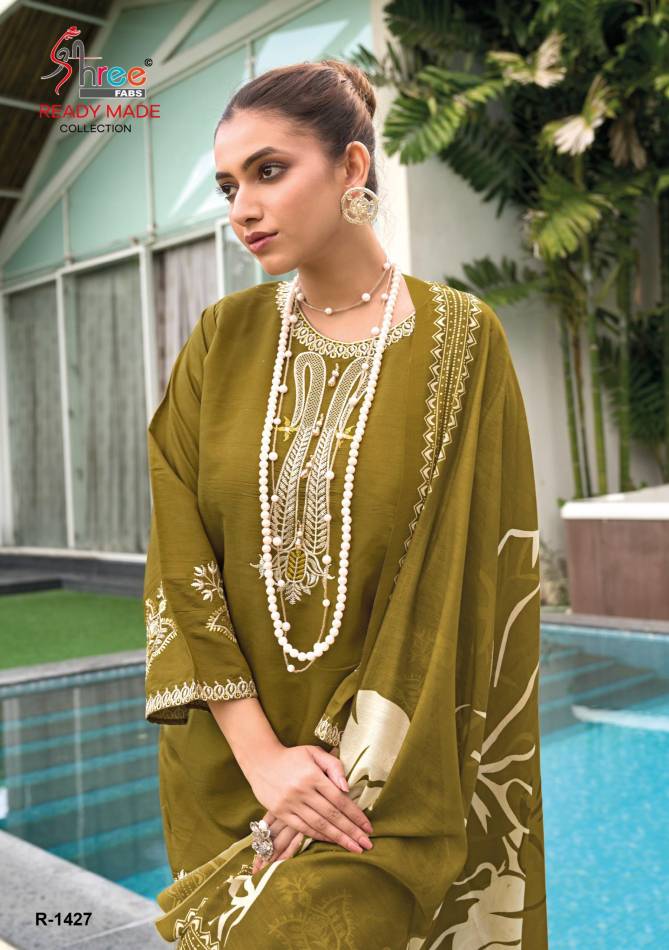 R 1427 By Shree Viscose Roman Silk Pakistani Readymade Suits Wholesale Online